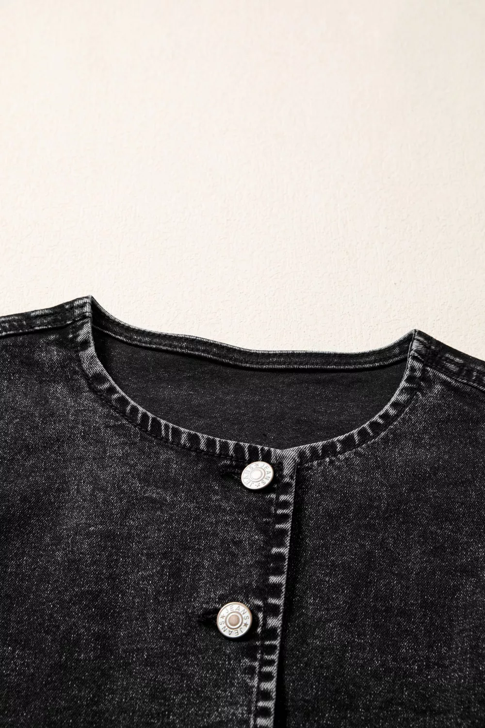 Vintage Wash Button-Down Denim Vest, image 6