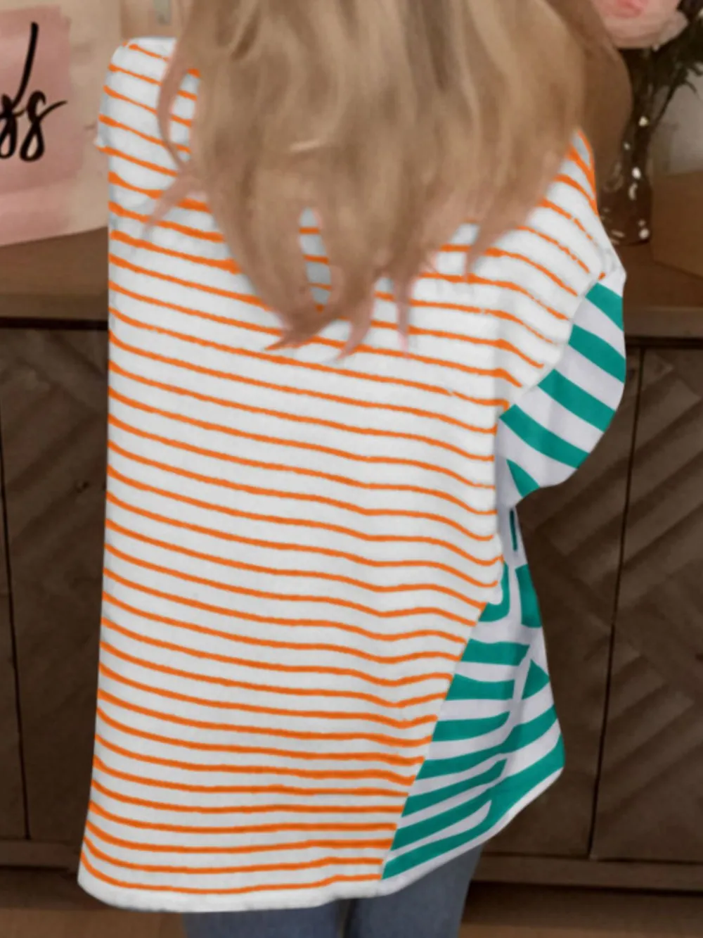 Colorful Striped Oversized T-Shirt, image 8