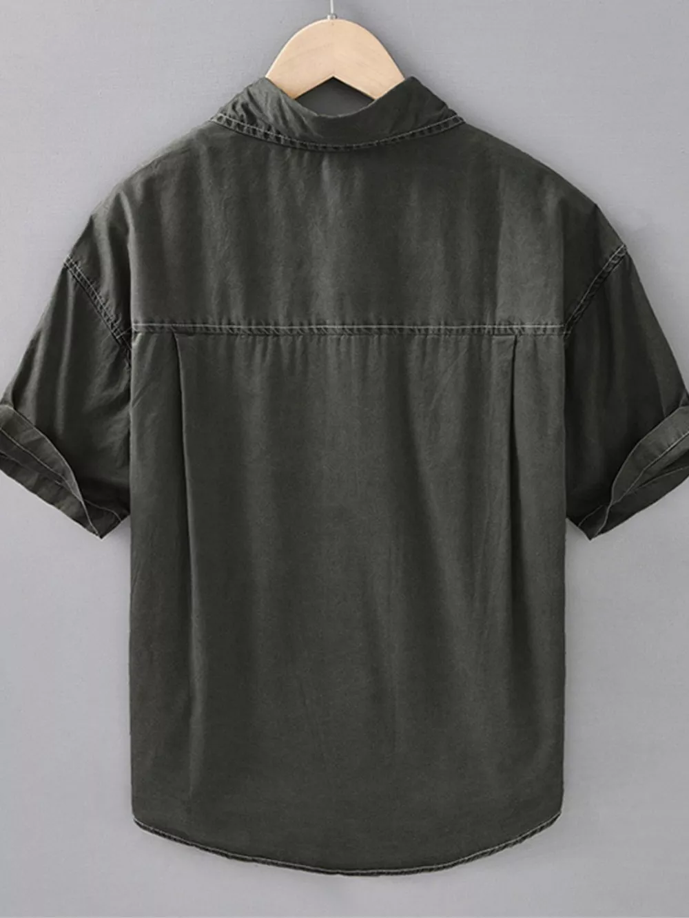 Men's Plus Size Button Up Short Sleeve Shirt, image 2