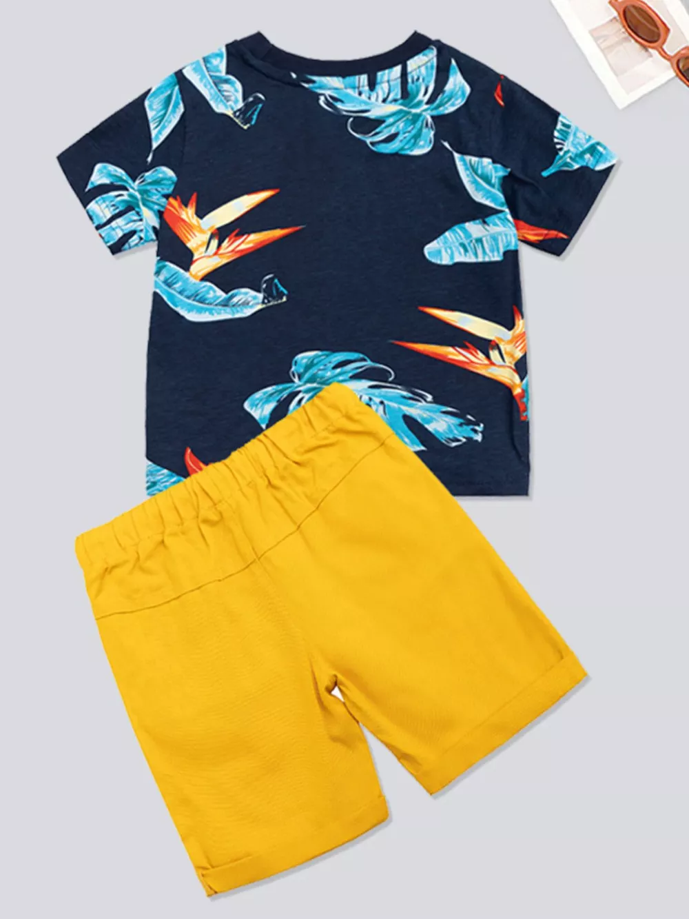 Children's Printed Short Sleeve Tee and Shorts Set, image 6