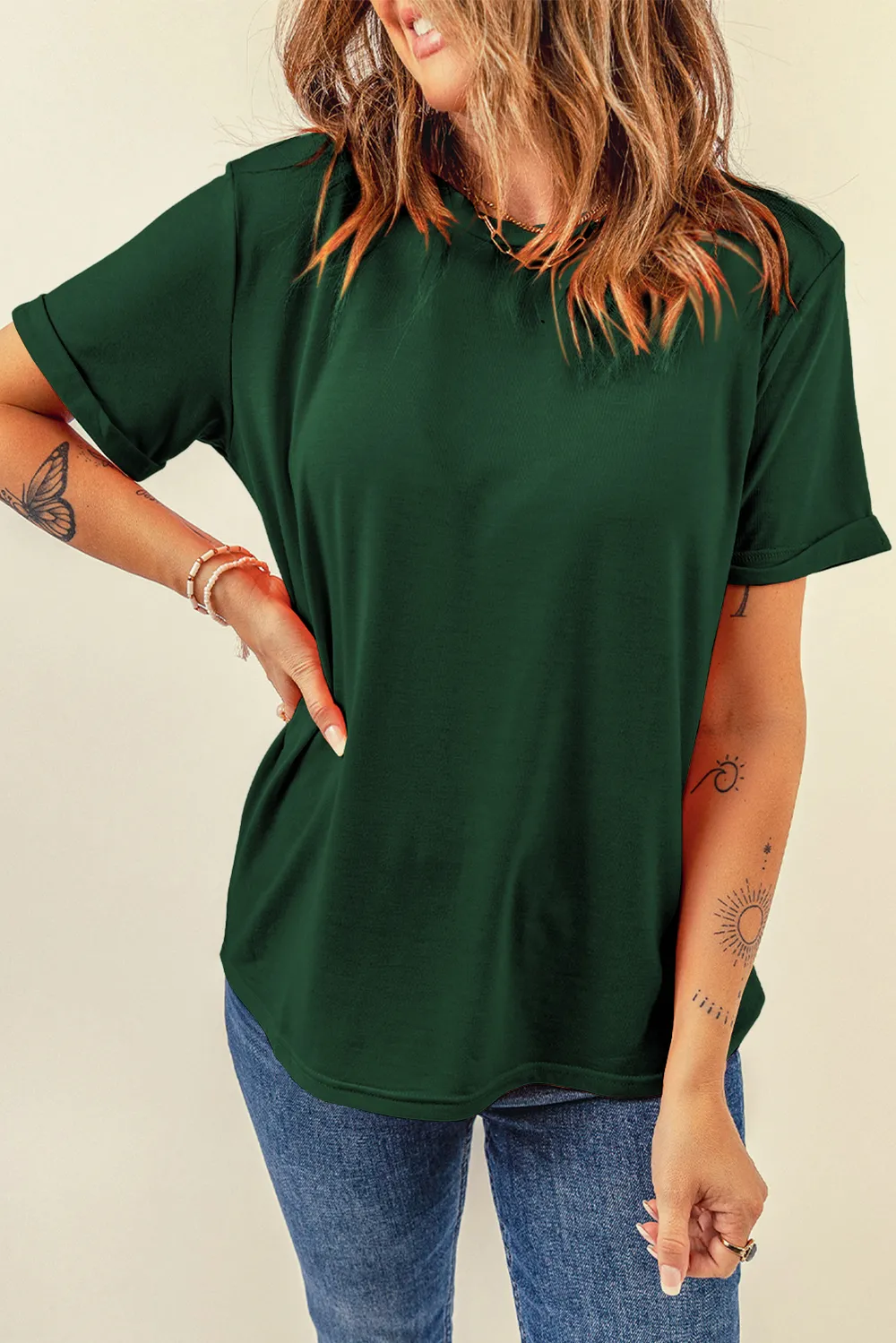 Round Neck Short Sleeve T-Shirt, image 9