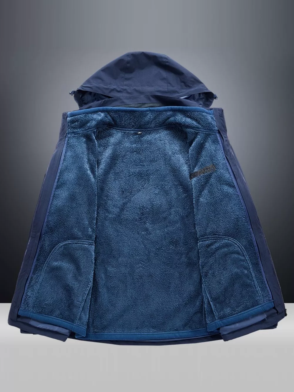 Men's Full Size Windproof Zip Up Hooded Jacket Plus Size, image 5