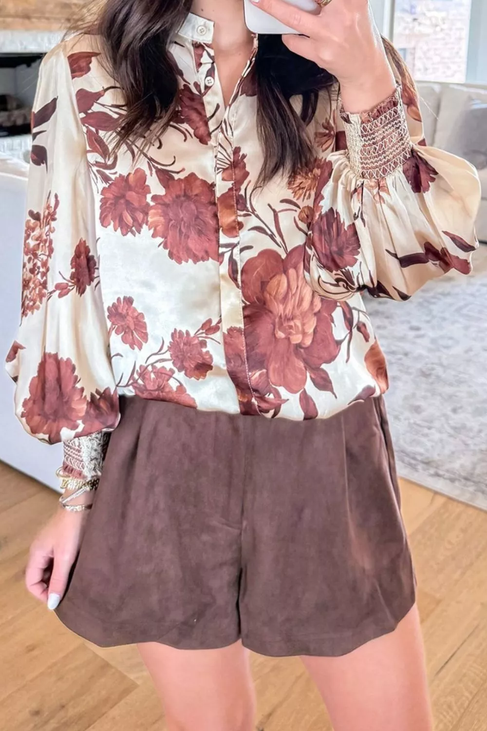 Floral Print Long Sleeve Shirt, image 3