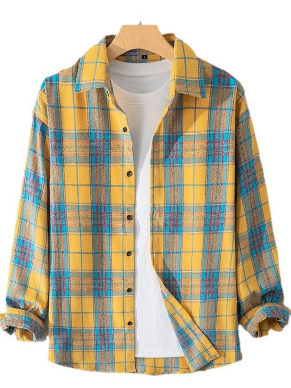 Men's Plus Size Button Up Long Sleeve Shirt, image 7