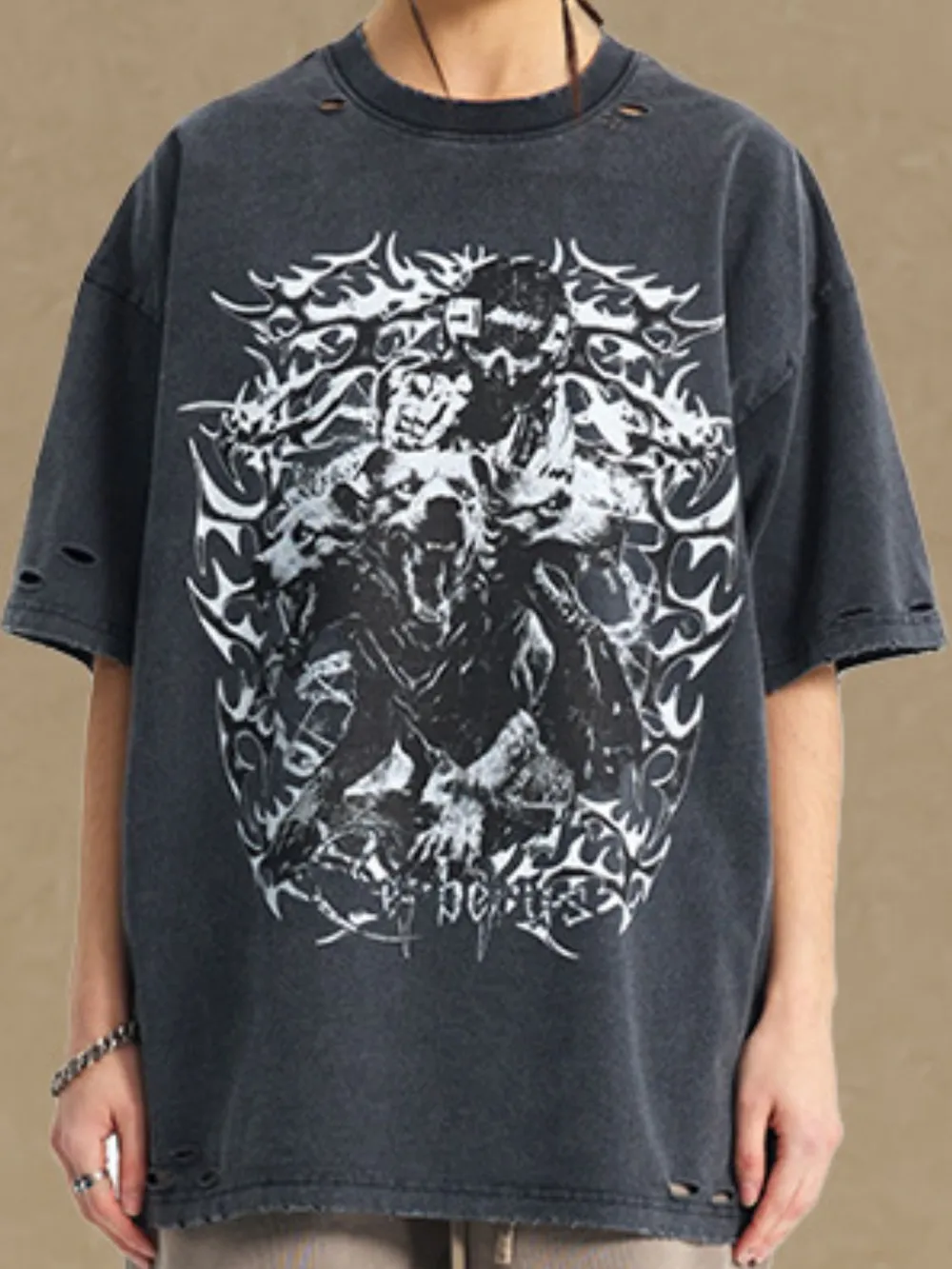 Men's Graphic Round Neck Half Sleeve T-Shirt, image 3