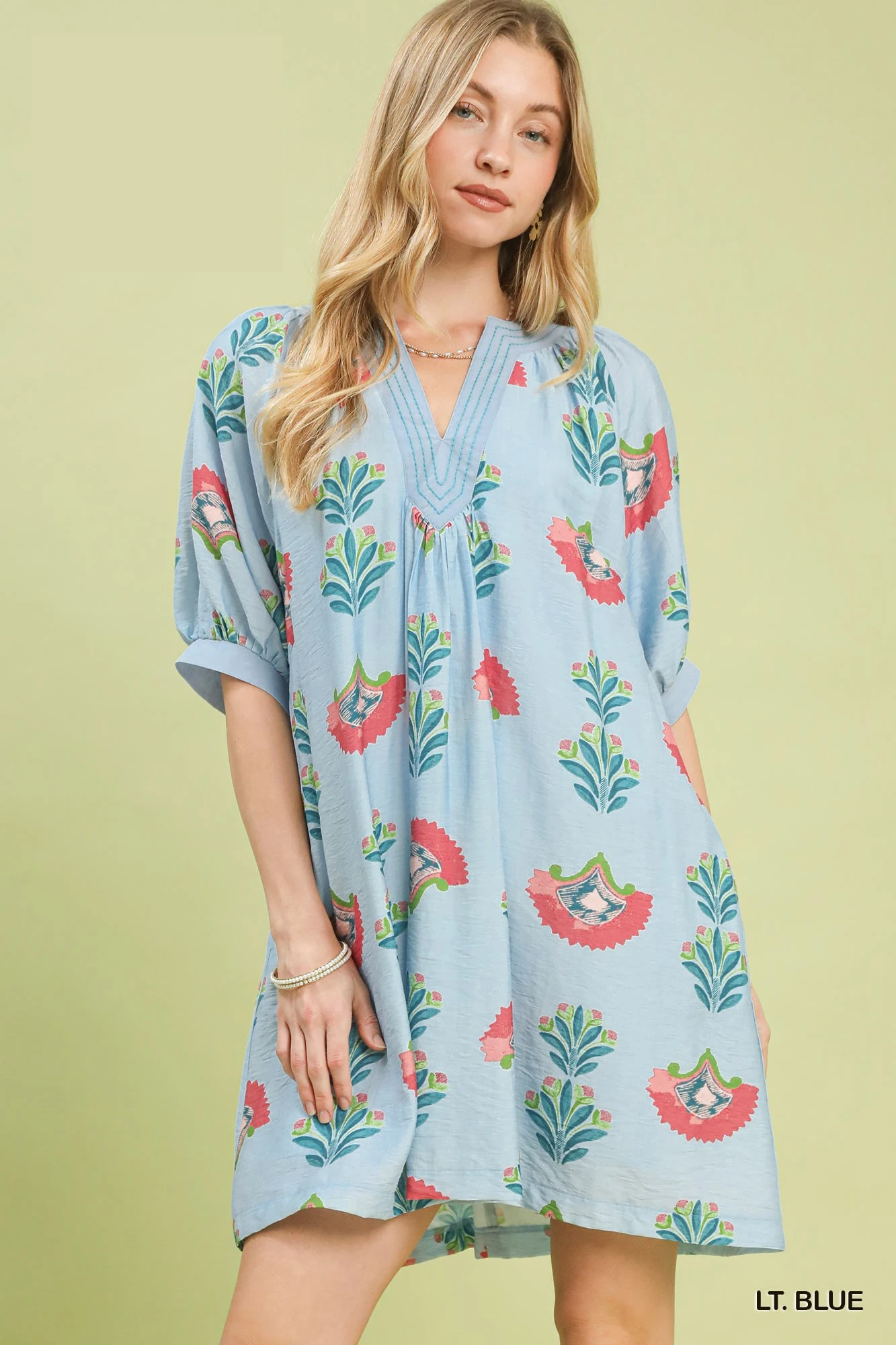Abstract Print Mini Dress