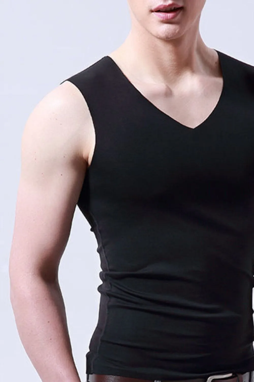 Men's Plus Size Basic Style V-Neck Tank