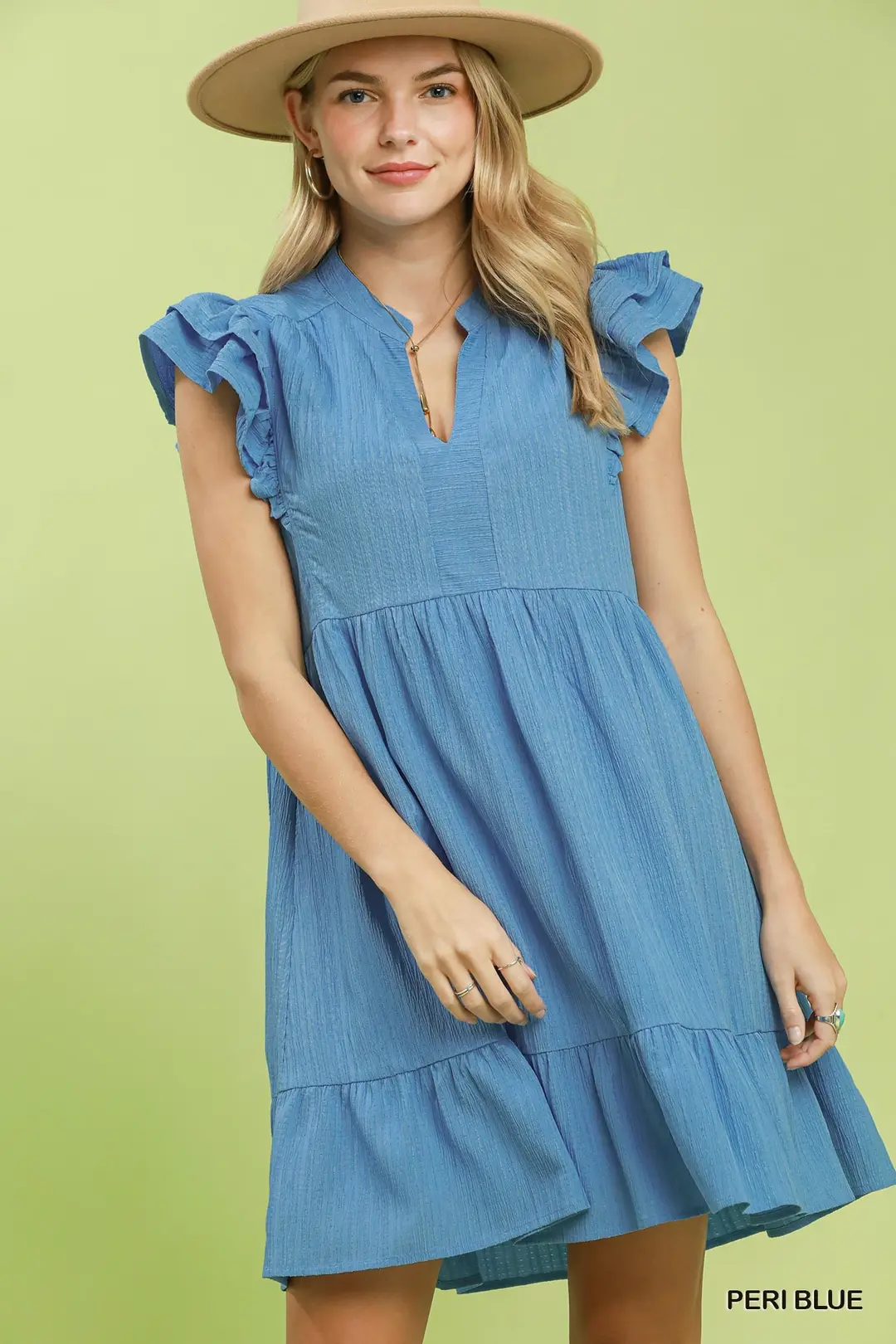 Ruffle Sleeve Babydoll Dress