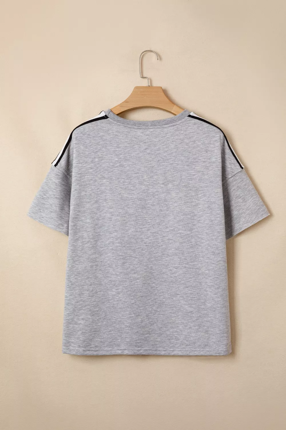 Striped Shoulder Relaxed Fit T-Shirt, image 8