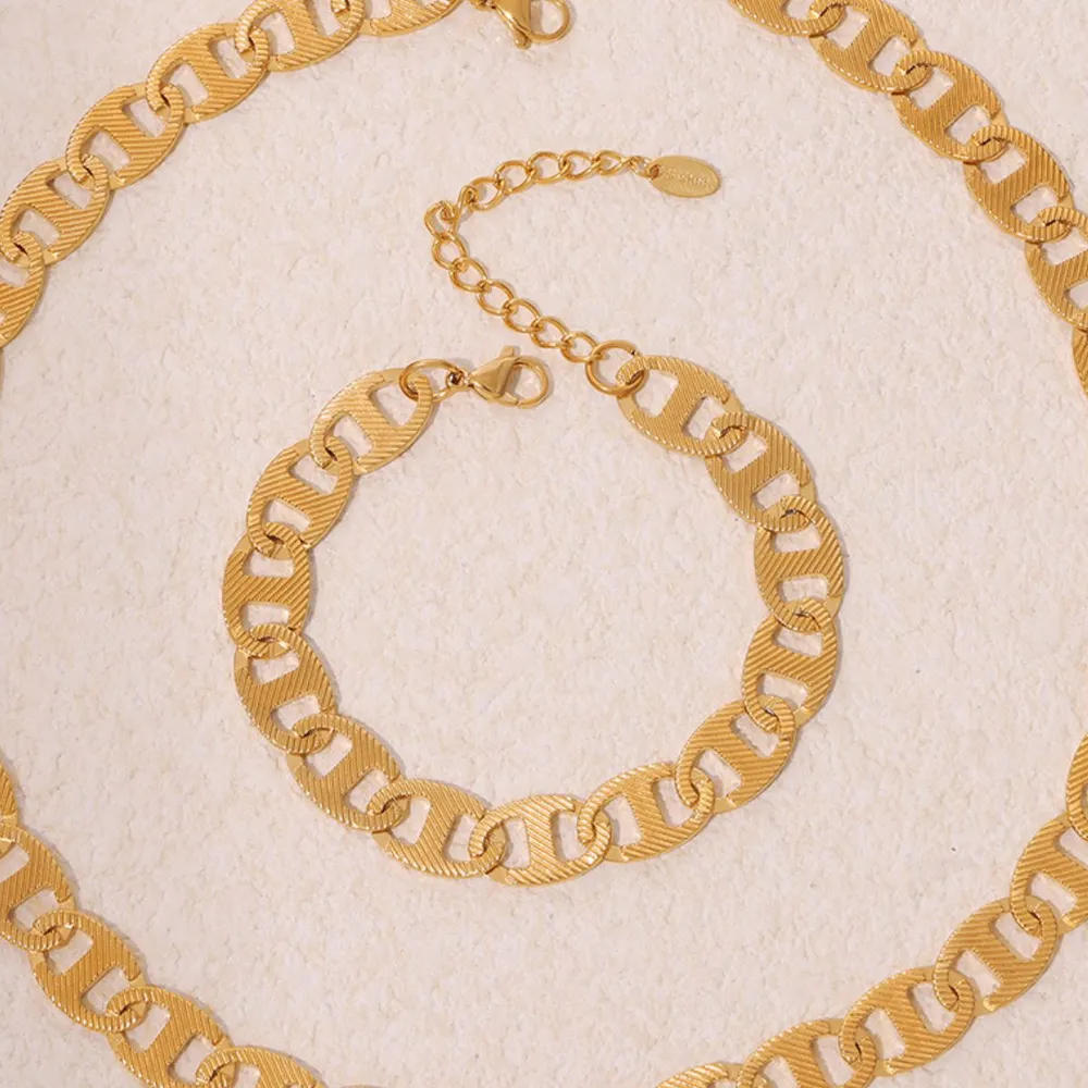 18K Gold-Plated Stainless Steel Chain Bracelet, image 2