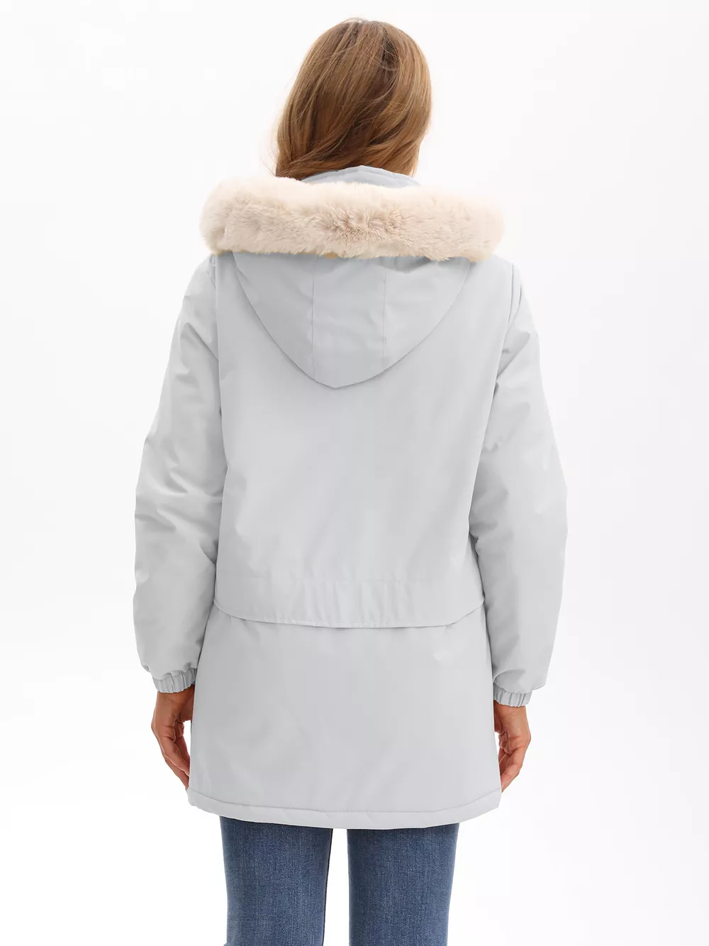 Full Size Fur Hooded Warm Winter Parka Outerwear Plus Size, image 21