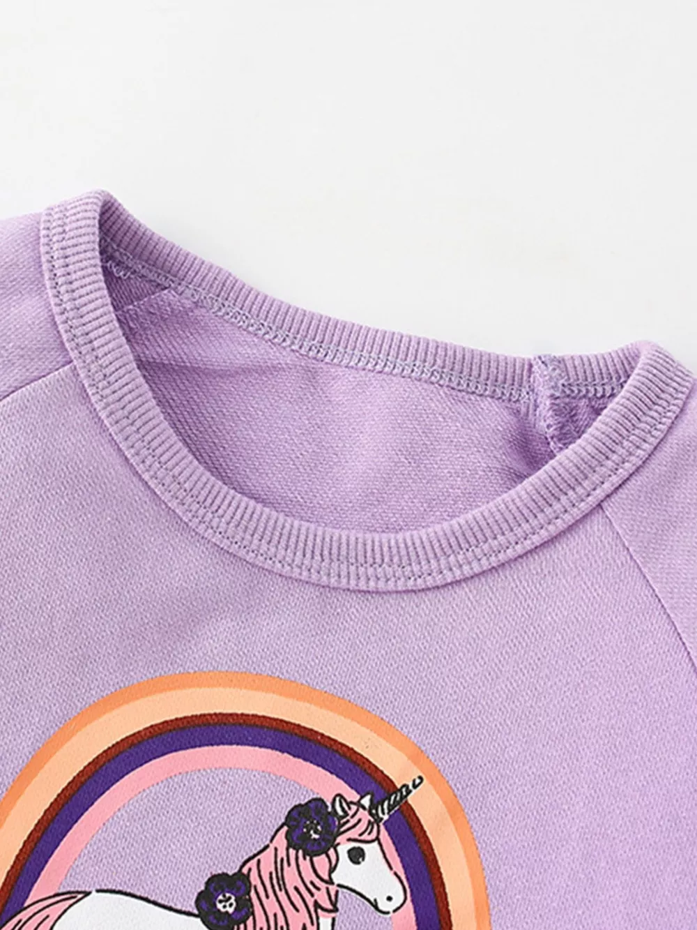 Children's Unicorn Rainbow Graphic Crew Neck Sweatshirt, image 4