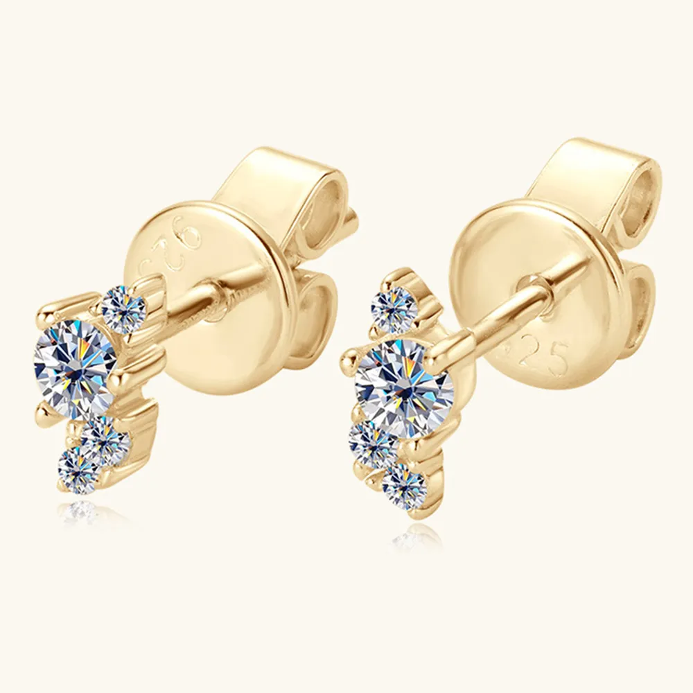 925 Sterling Silver Moissanite Stud Earrings, image 6