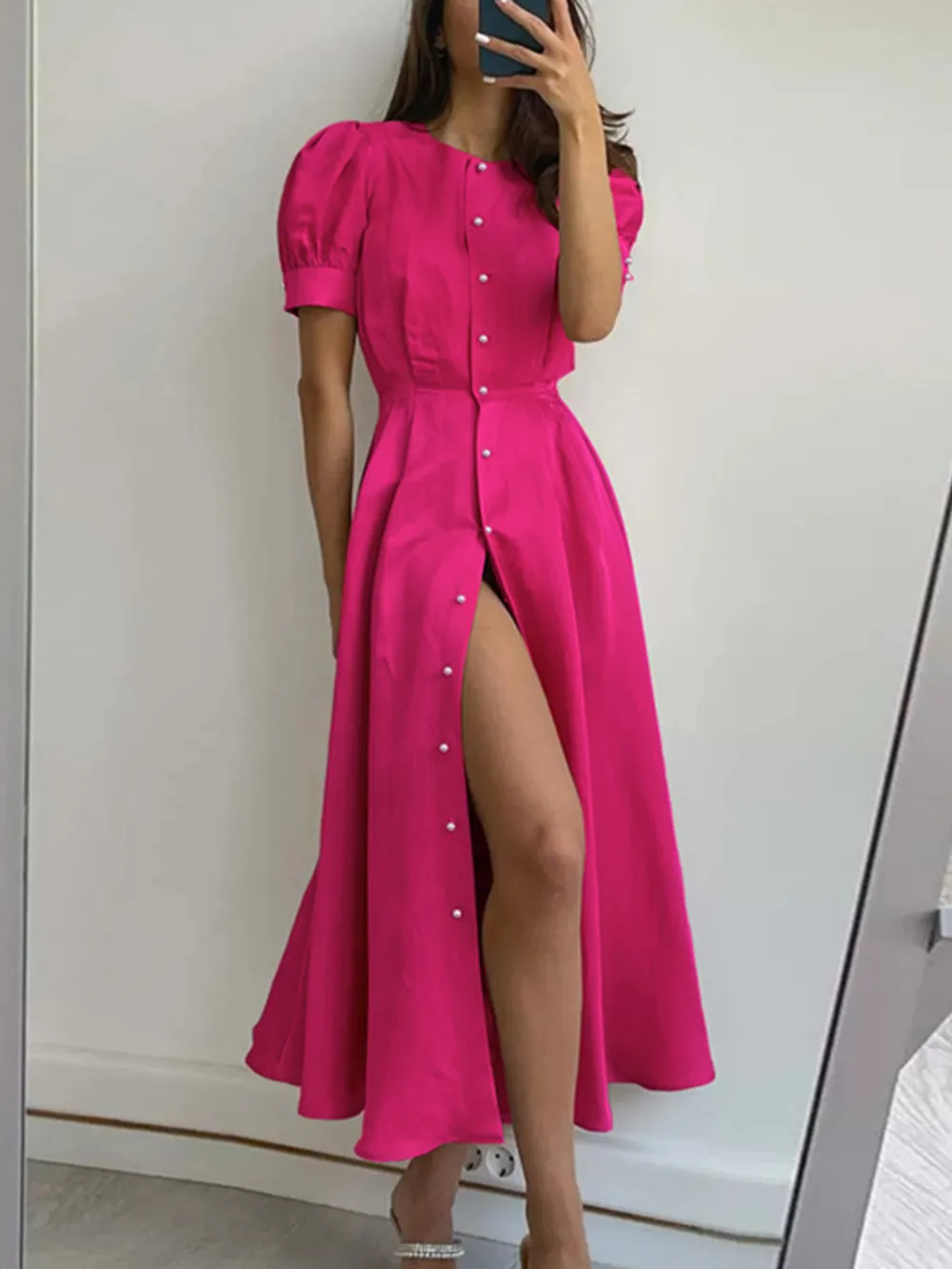 Button Down Short Sleeve Dress, image 2