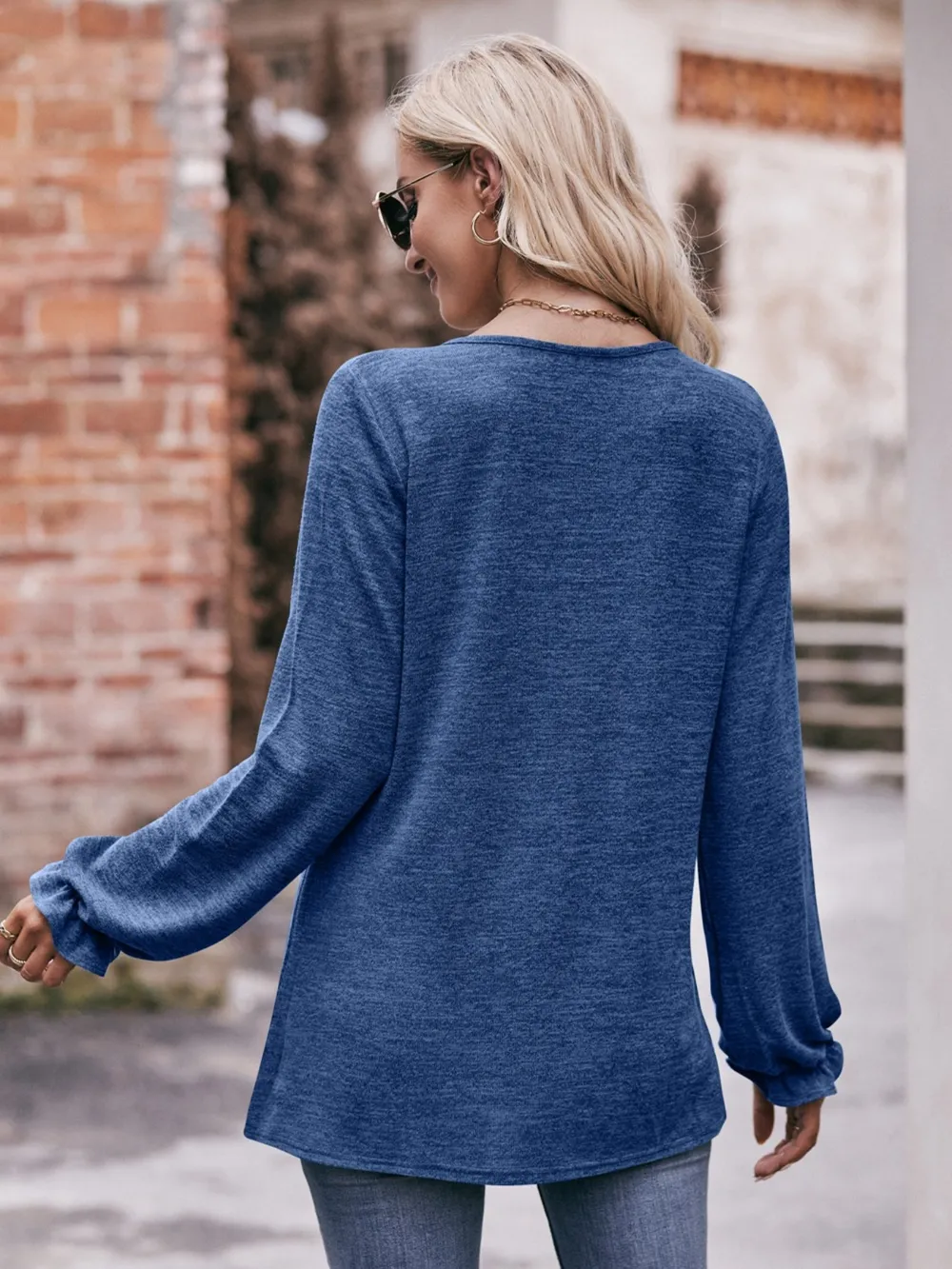Round Neck Long Sleeve Casual T-Shirt, image 9