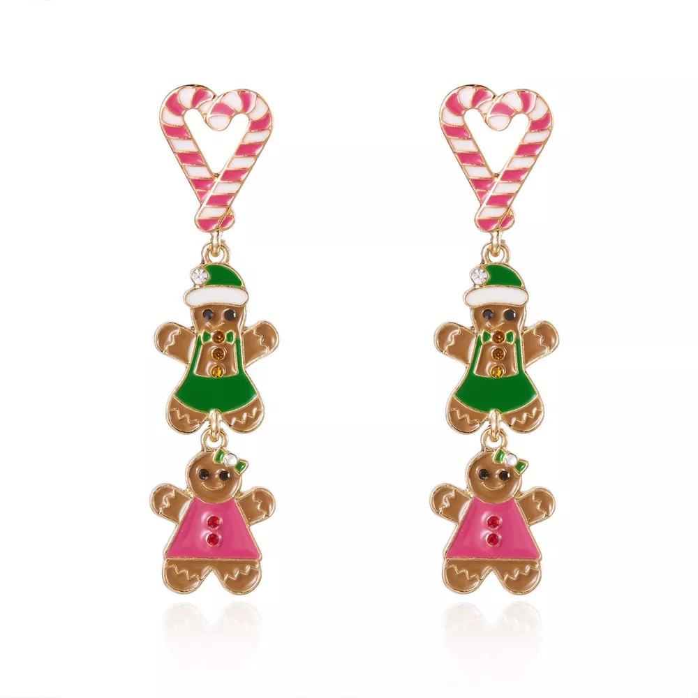 Christmas Gingerbread Drop Earrings, image 5