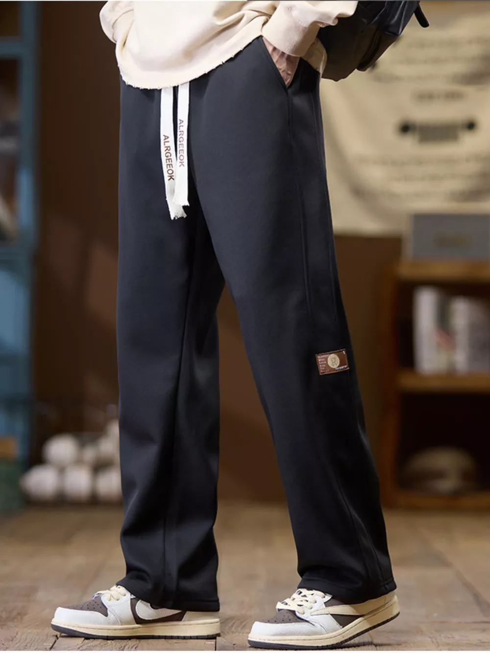 Men's Plus Size Casual Loose-Fit Drawstring Pants, image 4