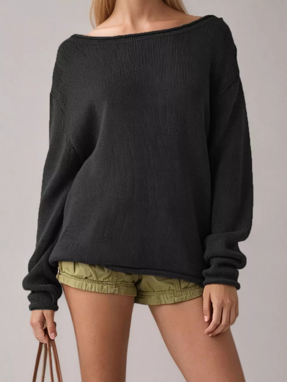 Casual Striped Boat Neck Sweater, image 7