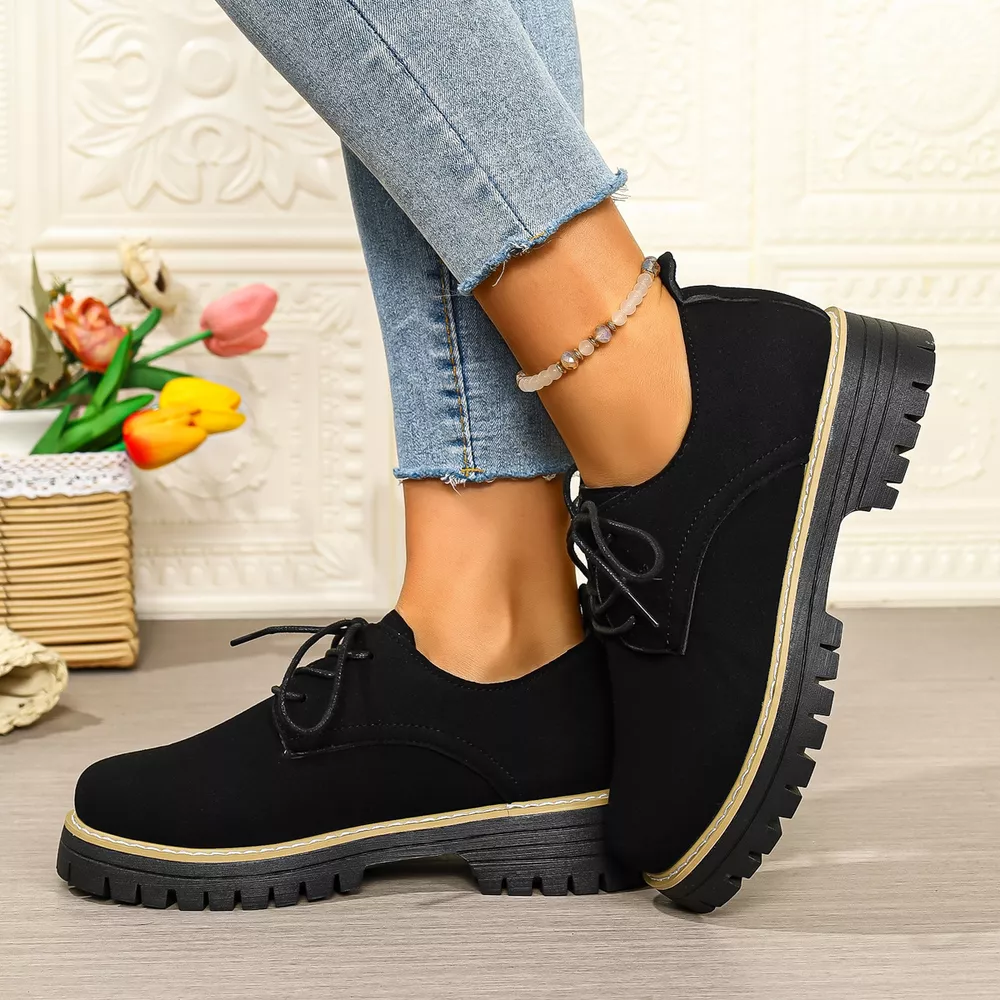 Round Toe Lace-Up Loafers, image 5