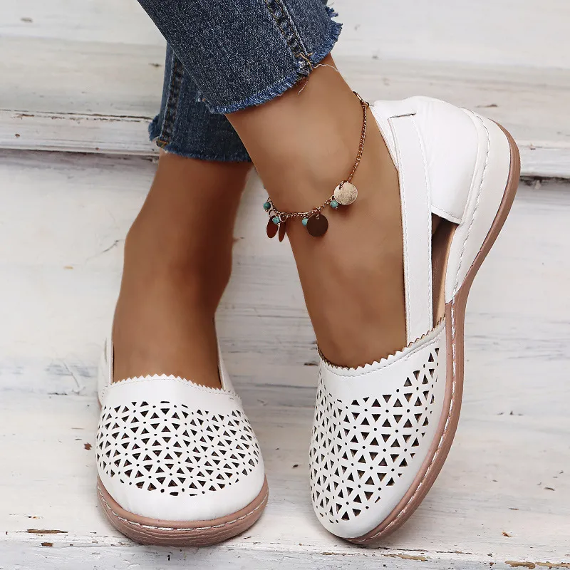 Cutout Round Toe Slip-Ons, image 2