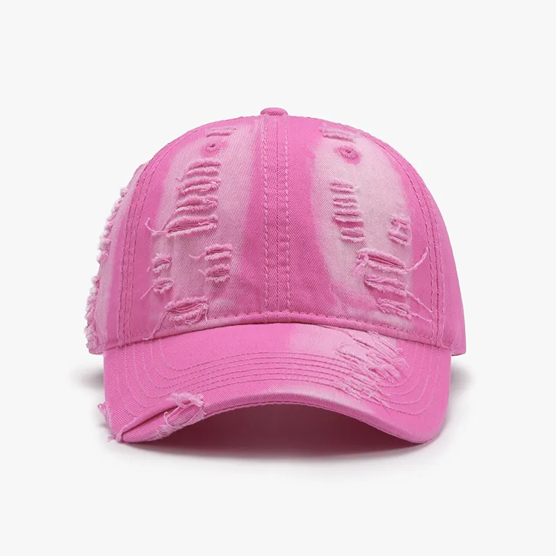 Distressed Adjustable Cotton Baseball Cap, image 11