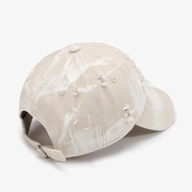 Distressed Adjustable Cotton Baseball Cap, image 5