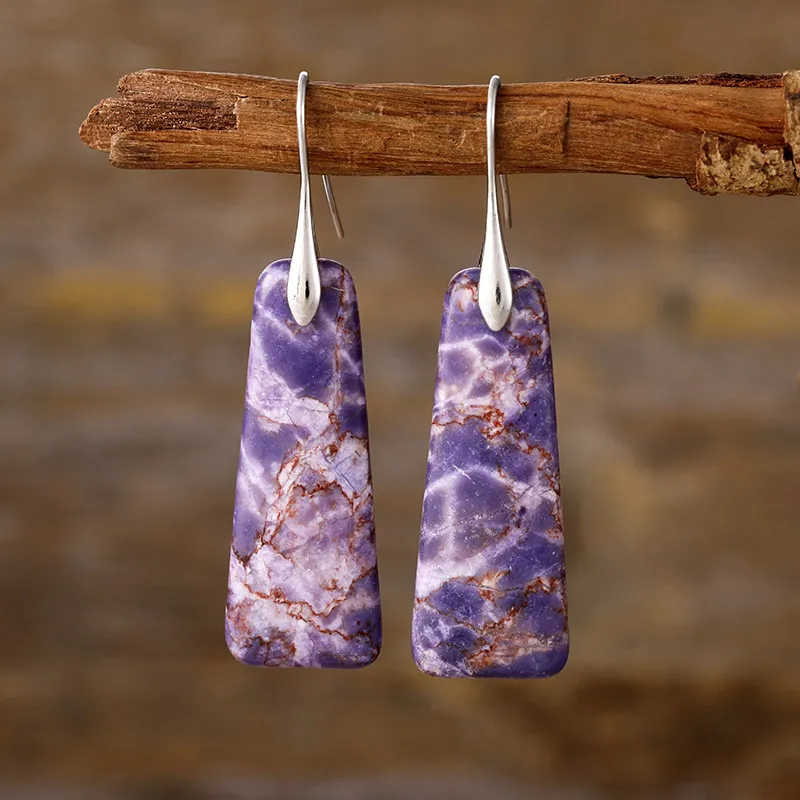 Copper Natural Stone Earrings, image 5