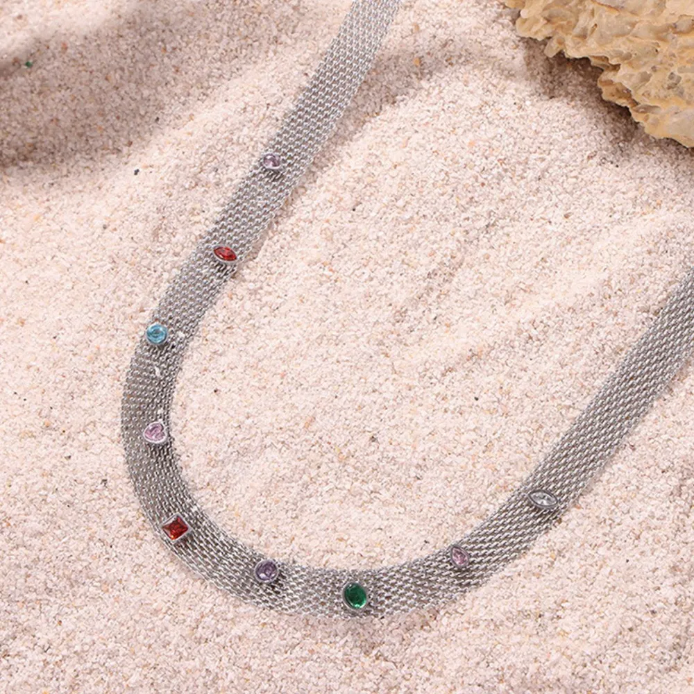 Titanium Steel Zircon Necklace, image 6
