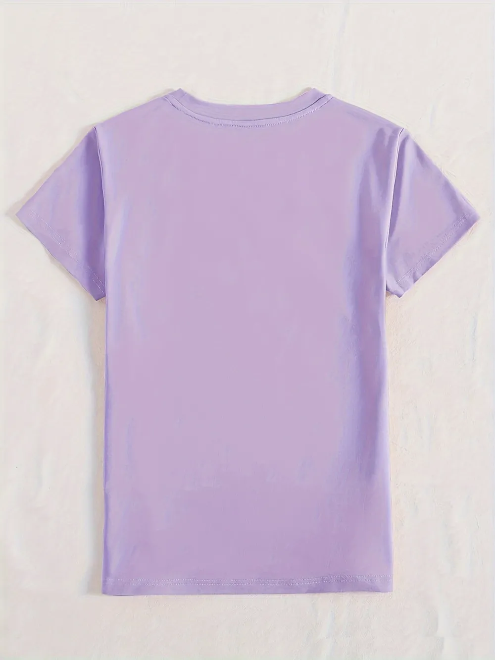 Letter Graphic Round Neck Short Sleeve T-Shirt, image 6