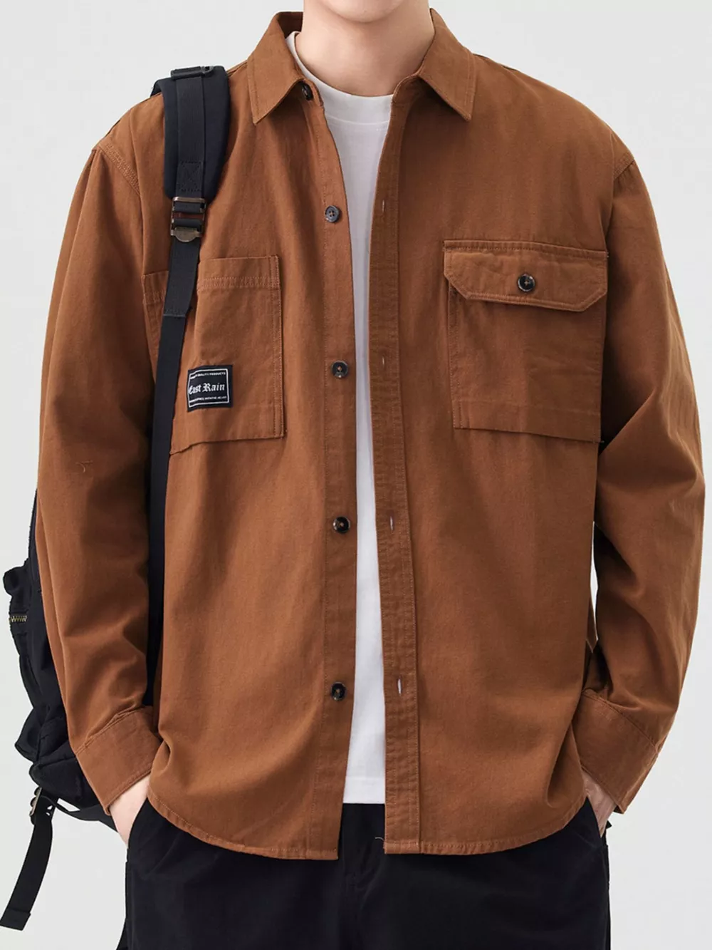 Men's Plus Size Casual Button Up Shirt, image 5