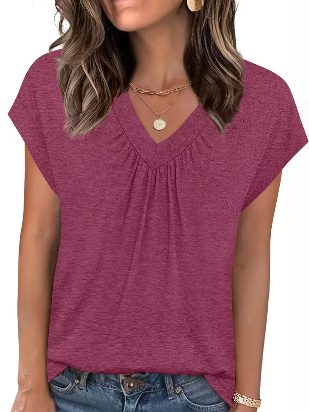 V-Neck Relaxed Fit T-Shirt, image 10