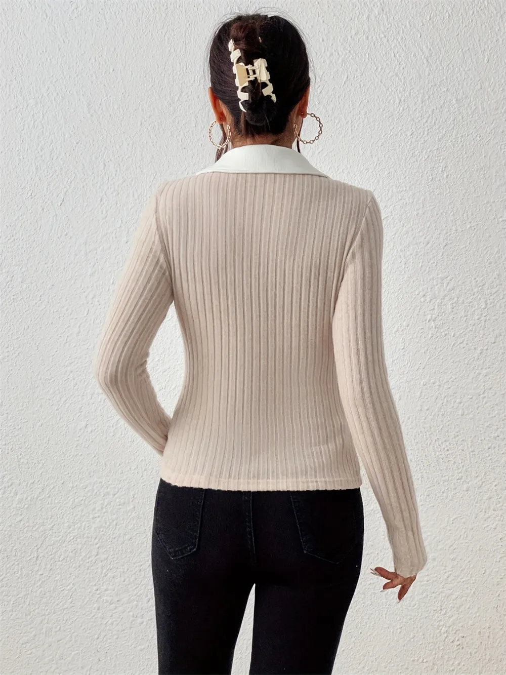 Johnny Collar Long Sleeve T-Shirt, image 2