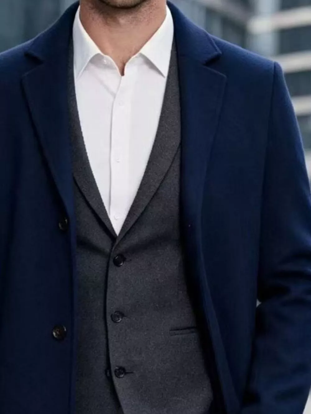 Men's Plus Size Slim-Fit Lapel Collar Overcoat, image 12