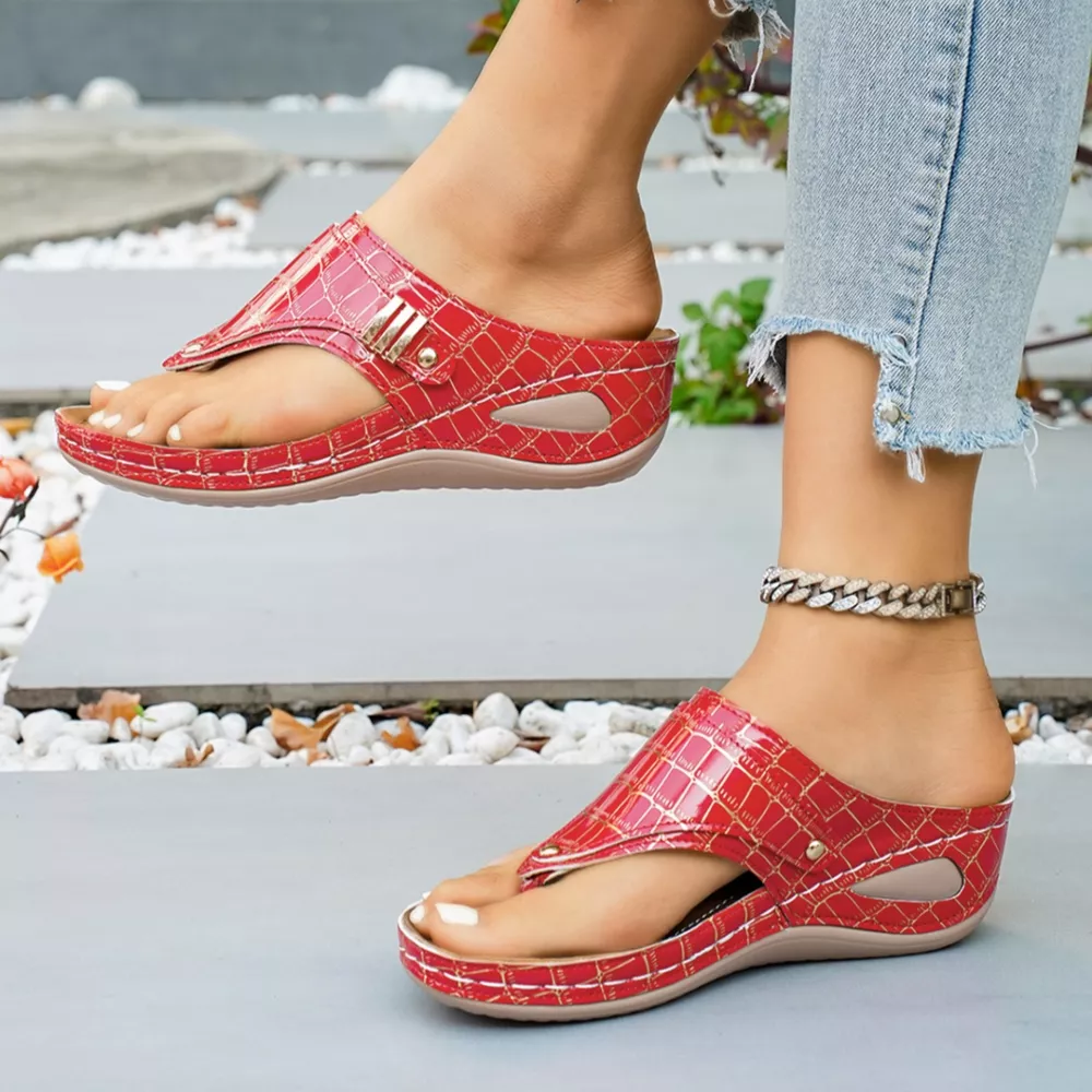 Toe Post Wedge Sandals, image 11