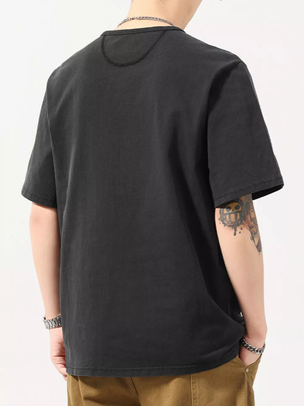 Men's Full Size Round Neck Short Sleeve T-Shirt Plus Size, image 8