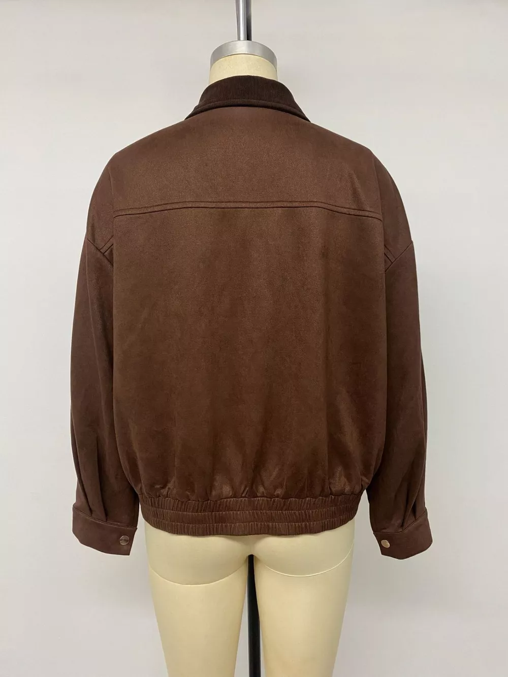 Corduroy Collar Zip-Up Jacket, image 15