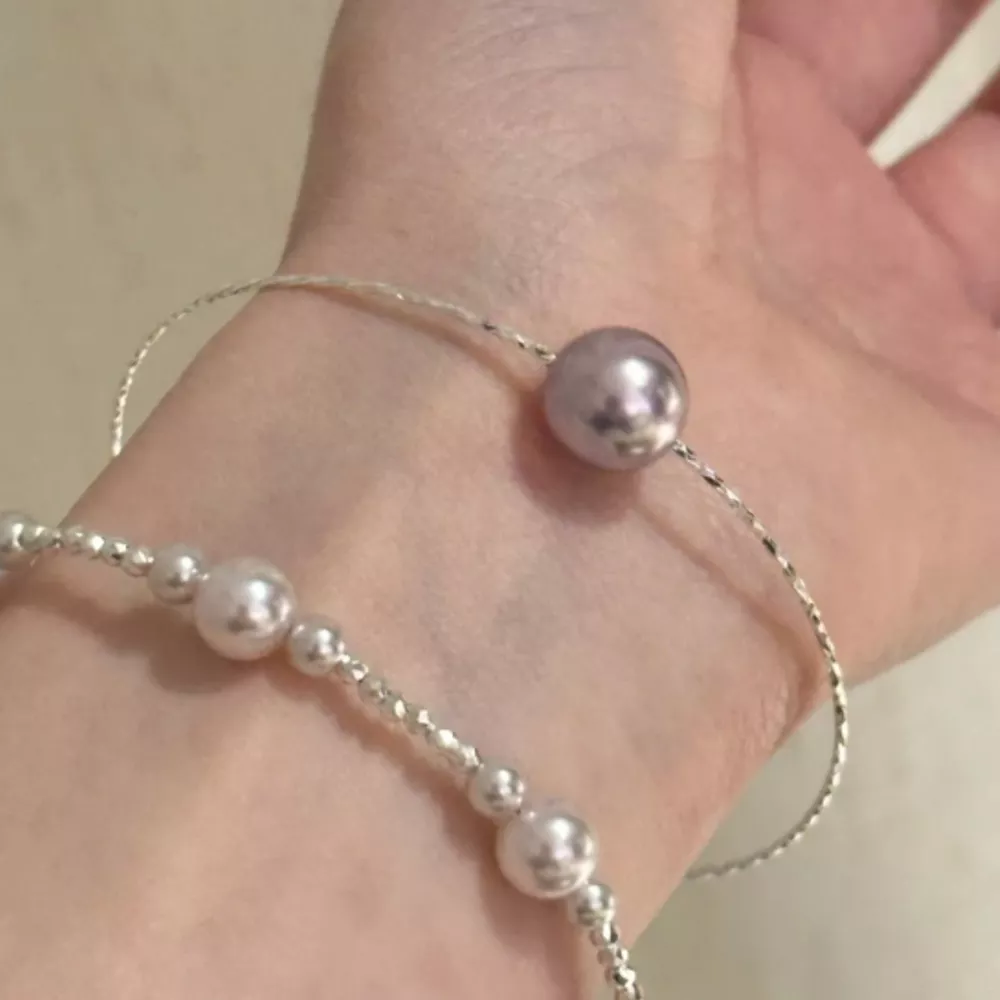 Pearl Bangle Bracelet, image 3