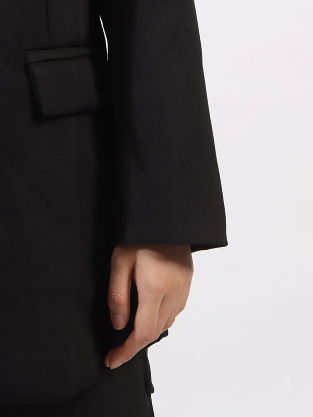 Pearl Detail Flower Lapel Collar Blazer, image 13