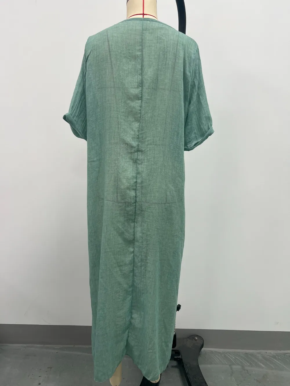 Full Size V-Neck Short Sleeve Midi Dress Plus Size, image 16
