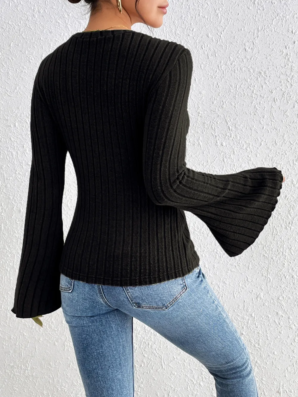 Round Neck Flare Sleeve T-Shirt, image 9