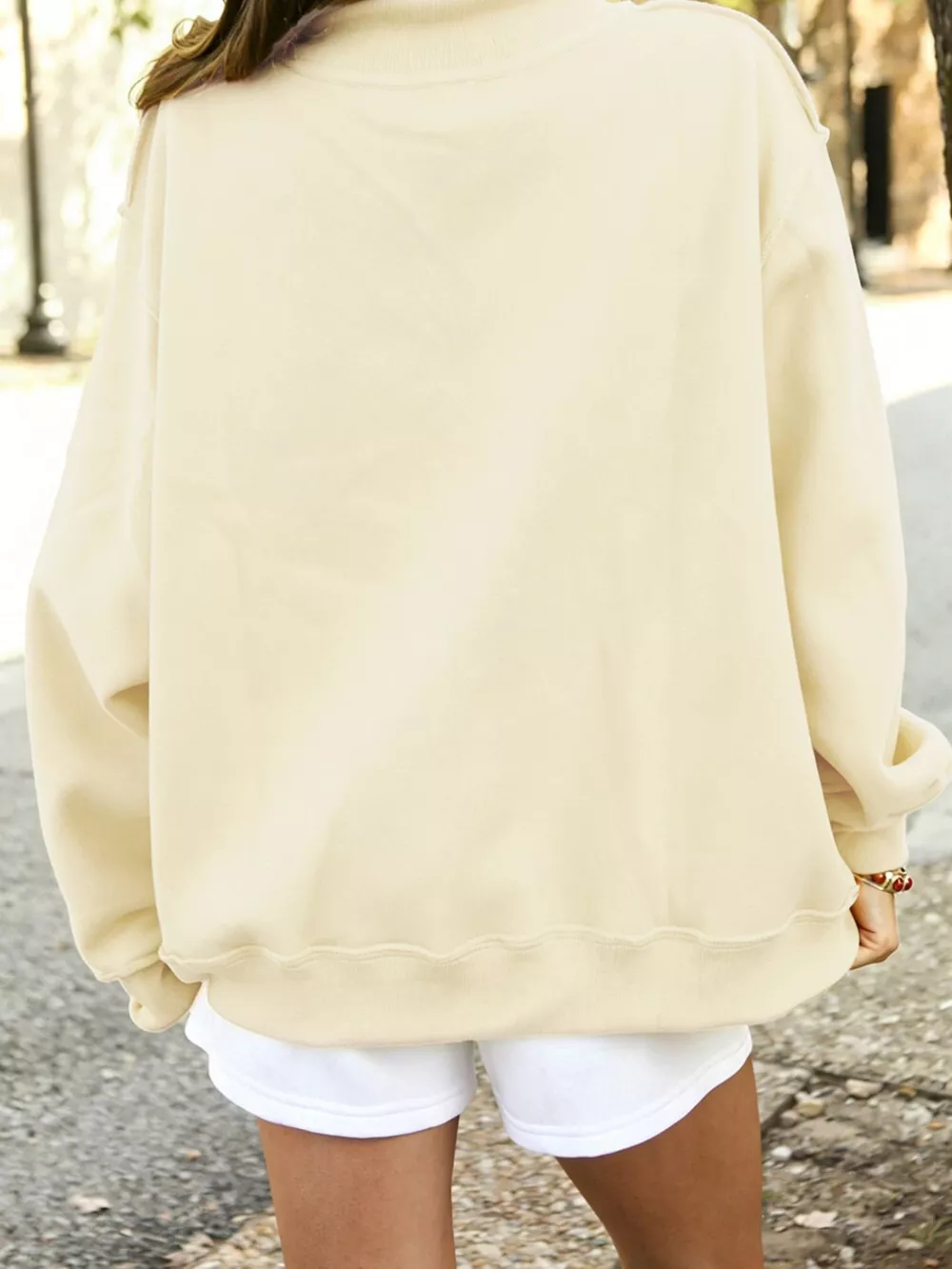 Mock Neck Dropped Shoulder Sweatshirt, image 24