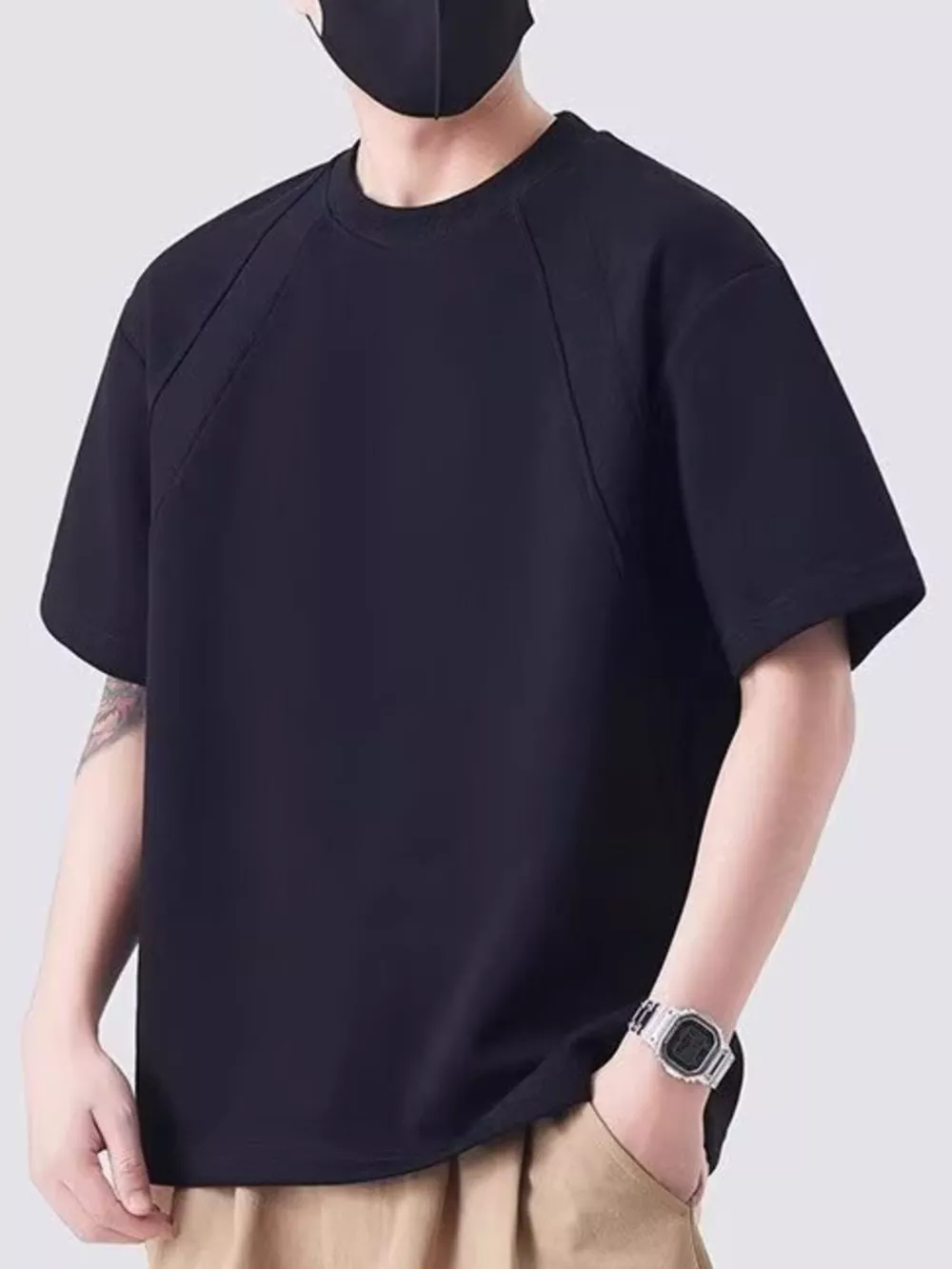 Men's Plus Size Round Neck Short Sleeve T-Shirt