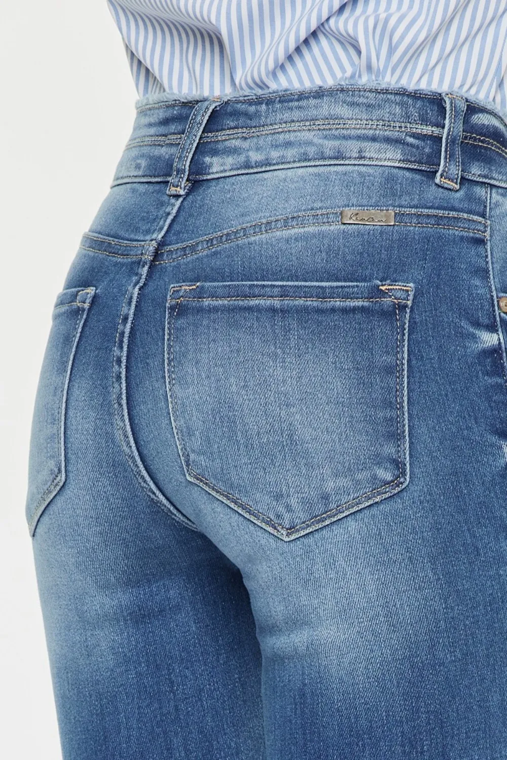 Distressed Raw Hem High Waist Jeans, image 7