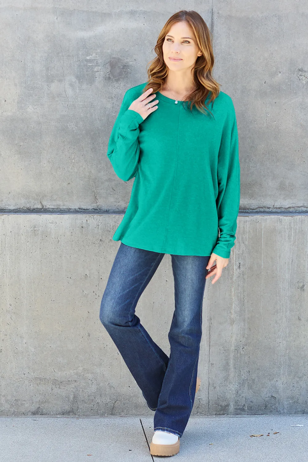 Full Size Round Neck Long Sleeve T-Shirt, image 18