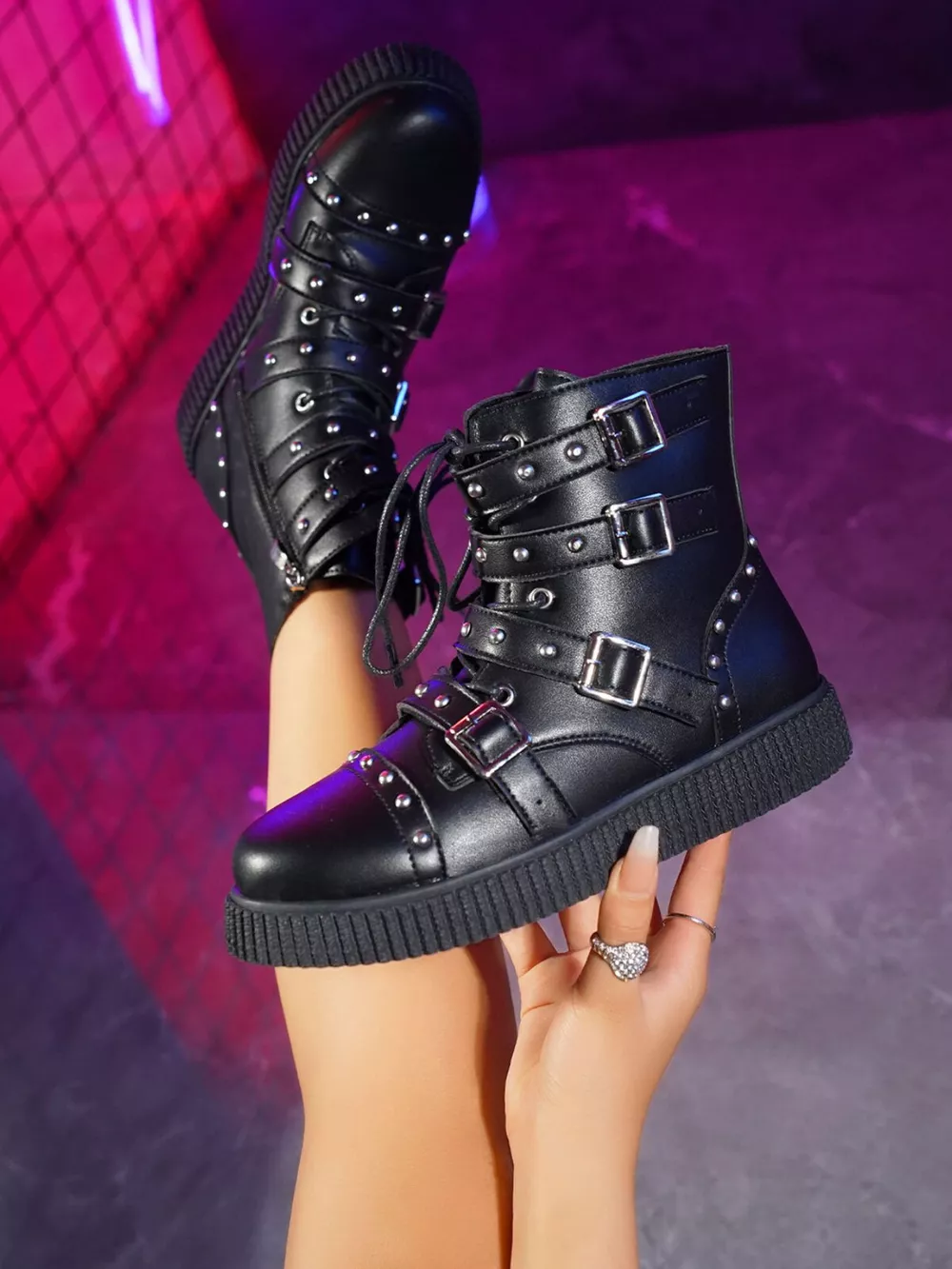 Round Toe Platform Boots, image 4