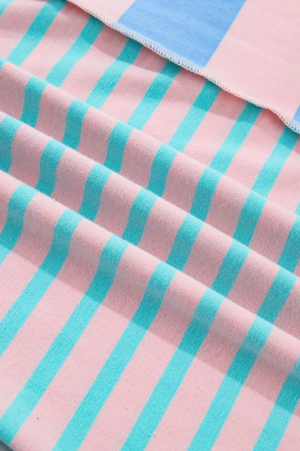 Stripe Exposed Seam Mixed Patchwork Loose Short Set, image 11