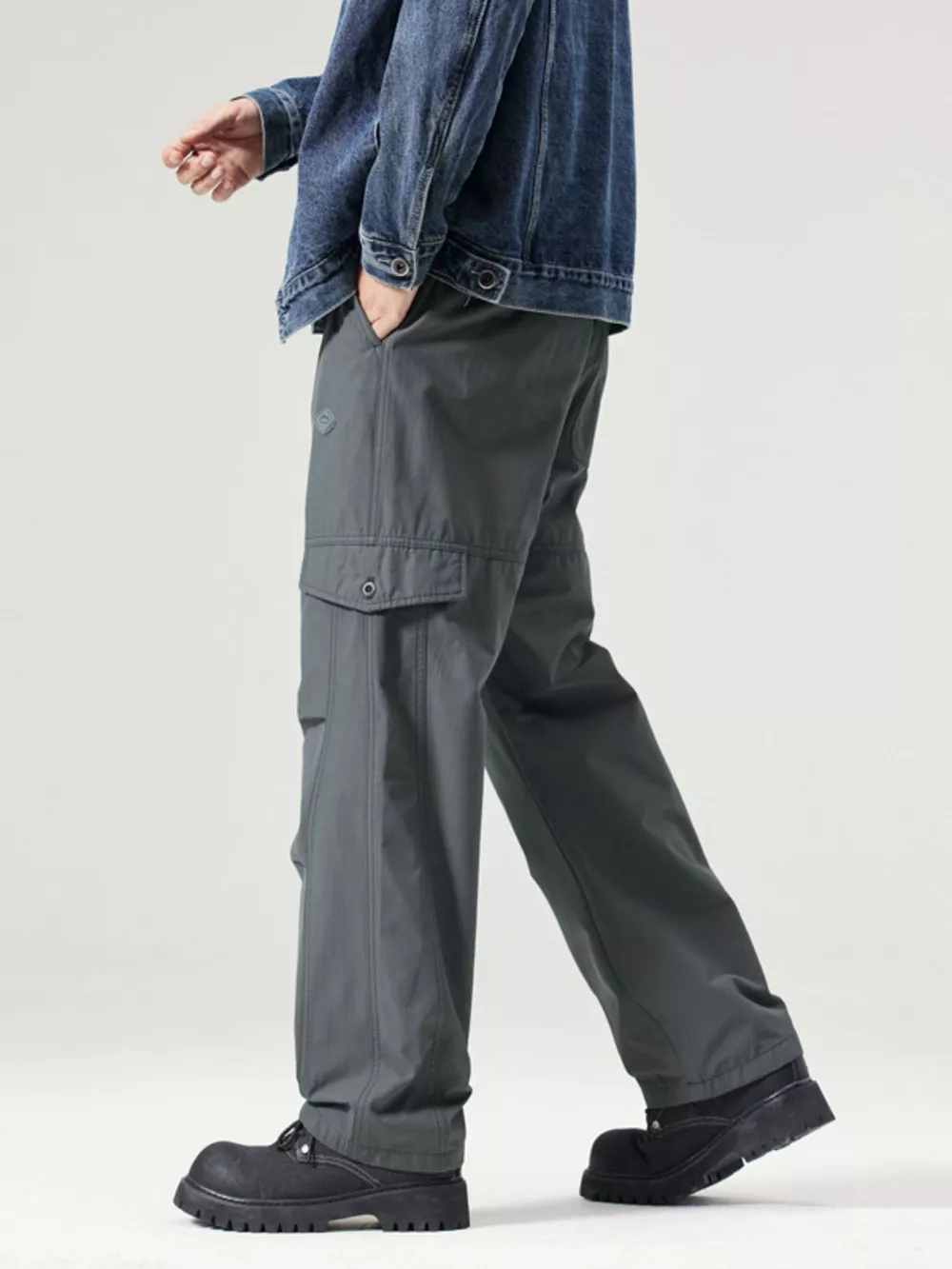 Men's Full Size Wide Leg Cargo Pants Plus Size, image 5