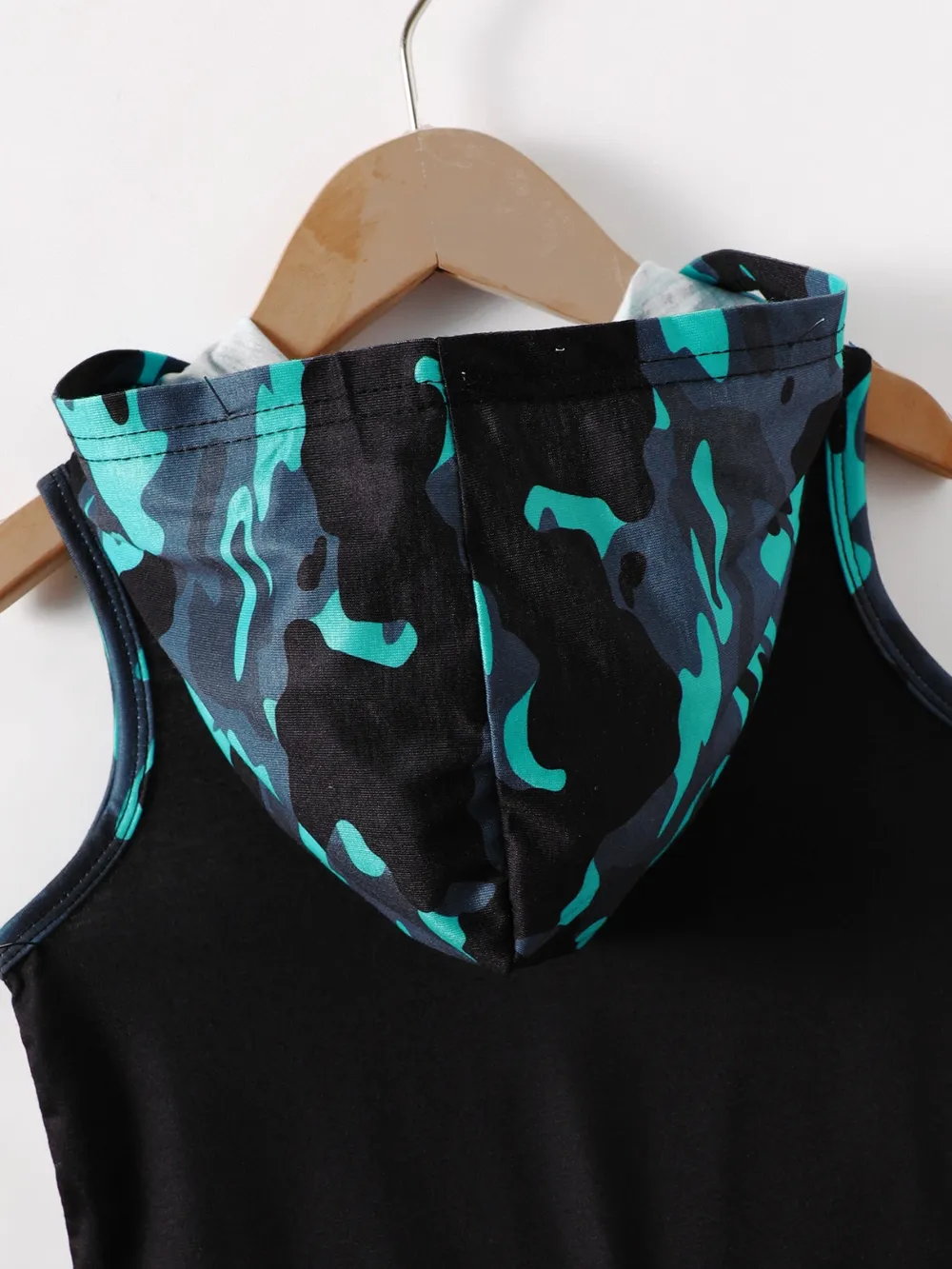 Children's Dinosaur Sleeveless Hooded Top and Pants Set, image 4