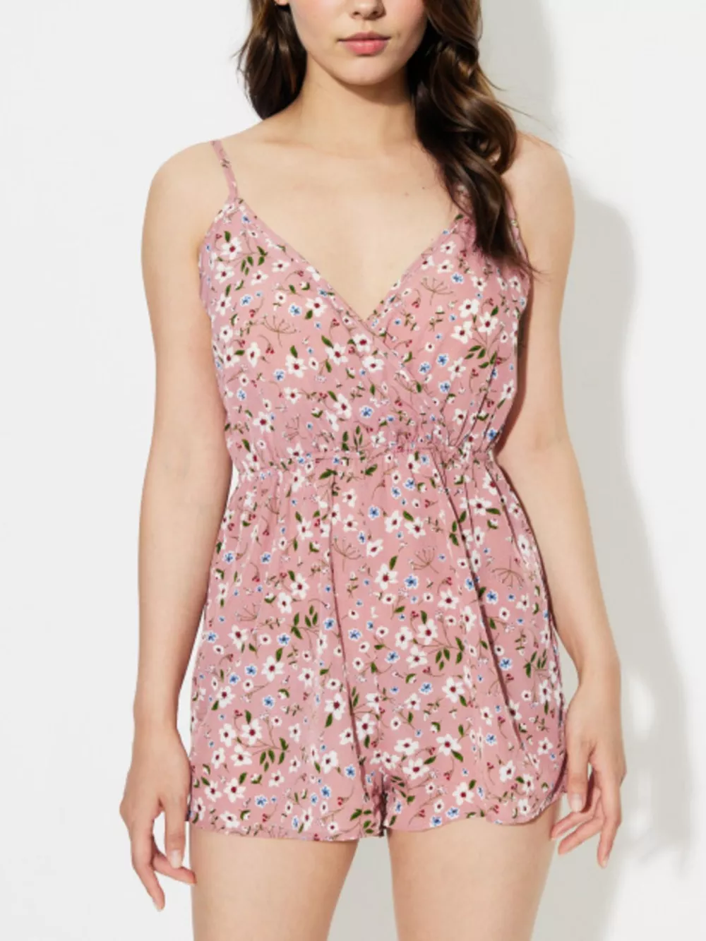 Floral Print Spaghetti Strap Romper, image 3