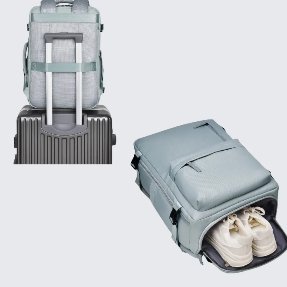 Oxford Cloth Side Pockets Backpack Bag with Handles, image 3